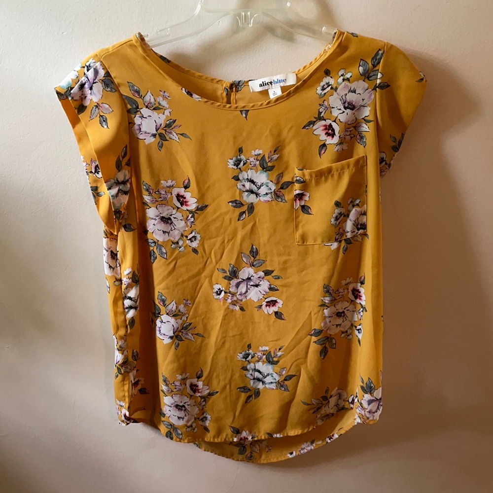 Yellow flowered blouse